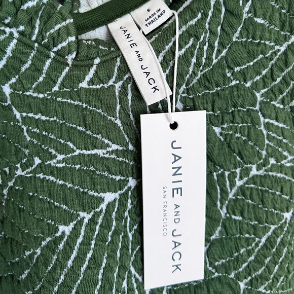 NWT Janie and Jack Green Ruffle Dress Size 6 - Picture 5 of 5